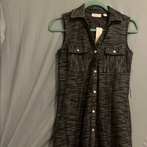 New York & Company Black and White Knit stretchy Maxi